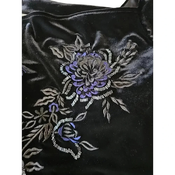 Niki by Niki Livas Velvet Maxi Dress Black Size 14 - Picture 7 of 7